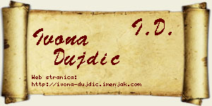Ivona Dujdić vizit kartica
